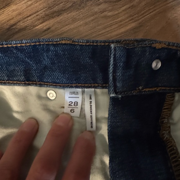 LOFT The Slouchy Boyfriend Jeans Womens Denim Pants Size 28 - Picture 7 of 8